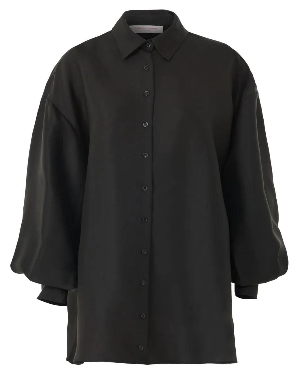 Carolina Herrera Black Silk Shirt