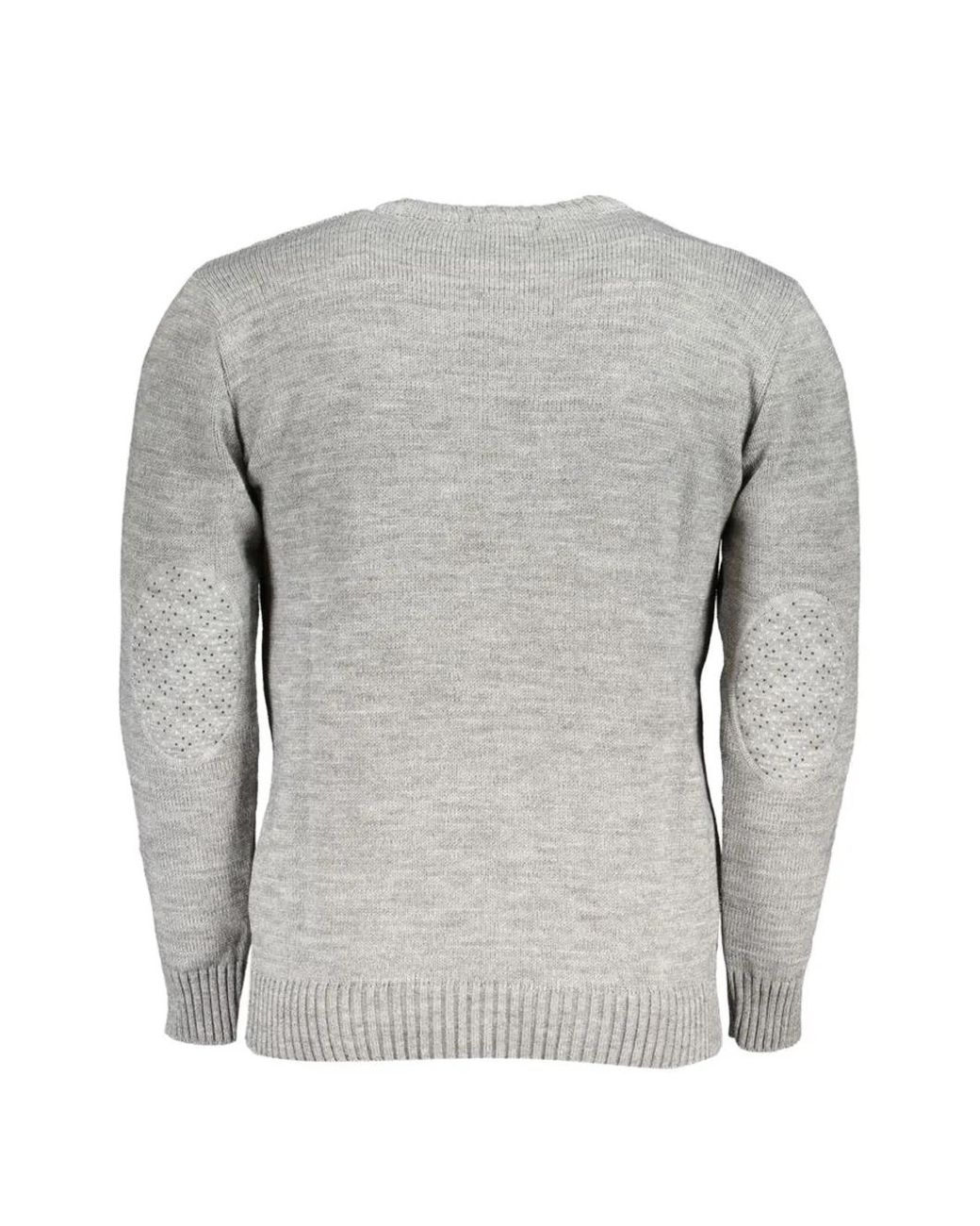 U.S. Grand Gray Pull En Maille Torsadée À Coudières for men