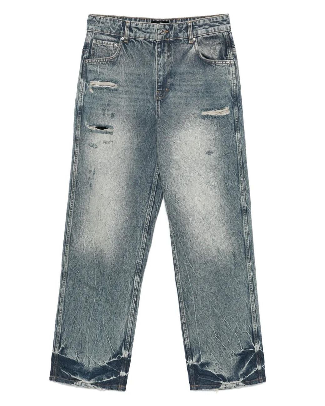 Represent Blue R3 Distressed Jeans for men