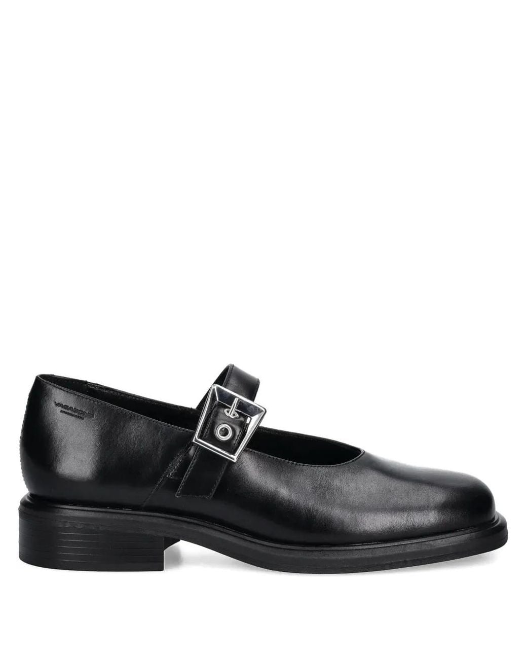 Vagabond Black Buckle-Strap Mary Jane Shoes