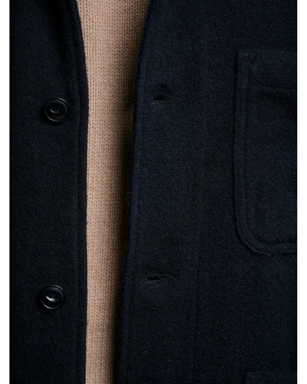 Merz B. Schwanen Black Button-Up Shirt Jacket for men