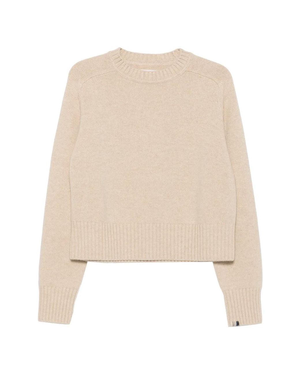 Extreme Cashmere Blue Please Ribbed-Trim Sweater