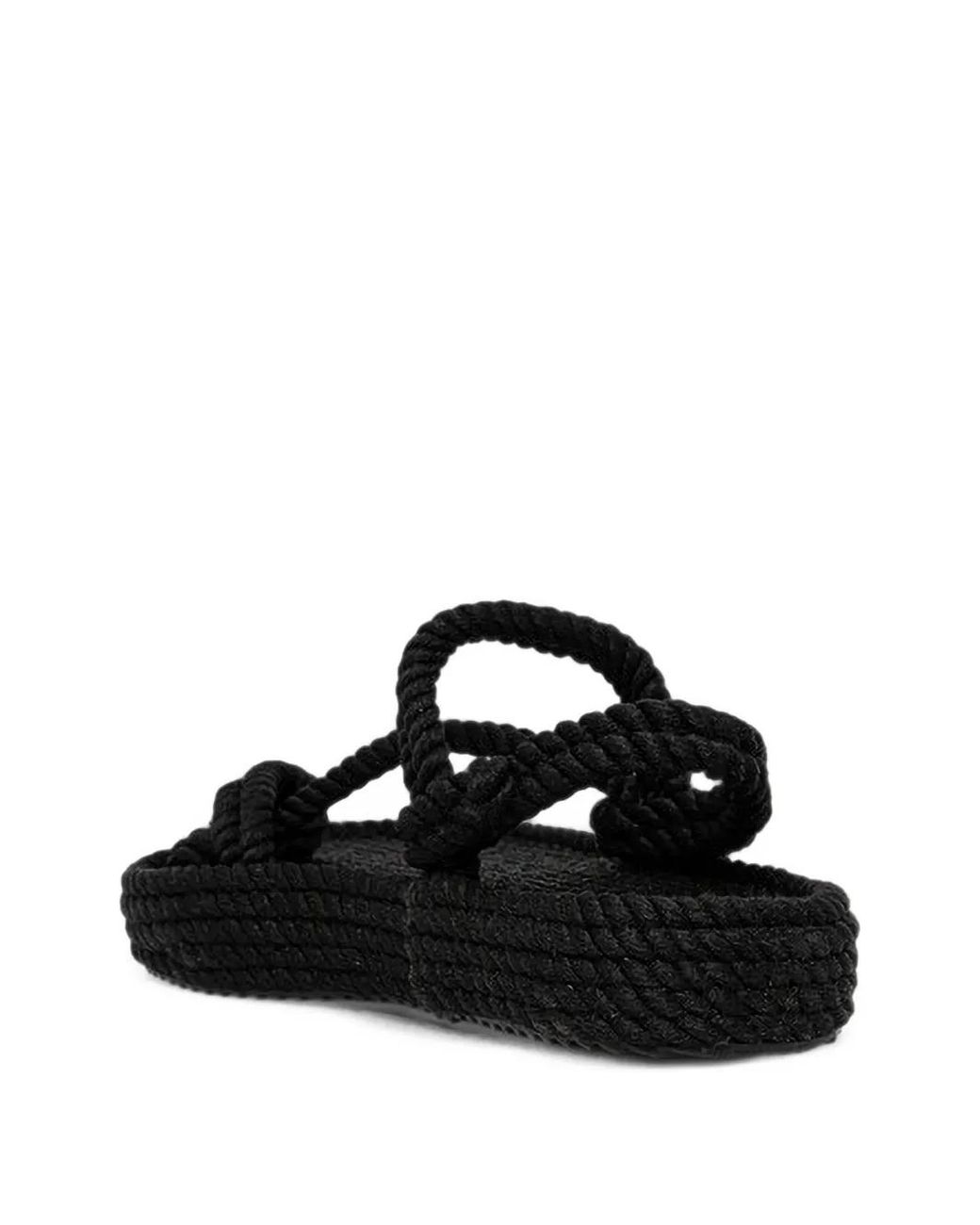 Bohonomad Black Rope-Detail Sandals