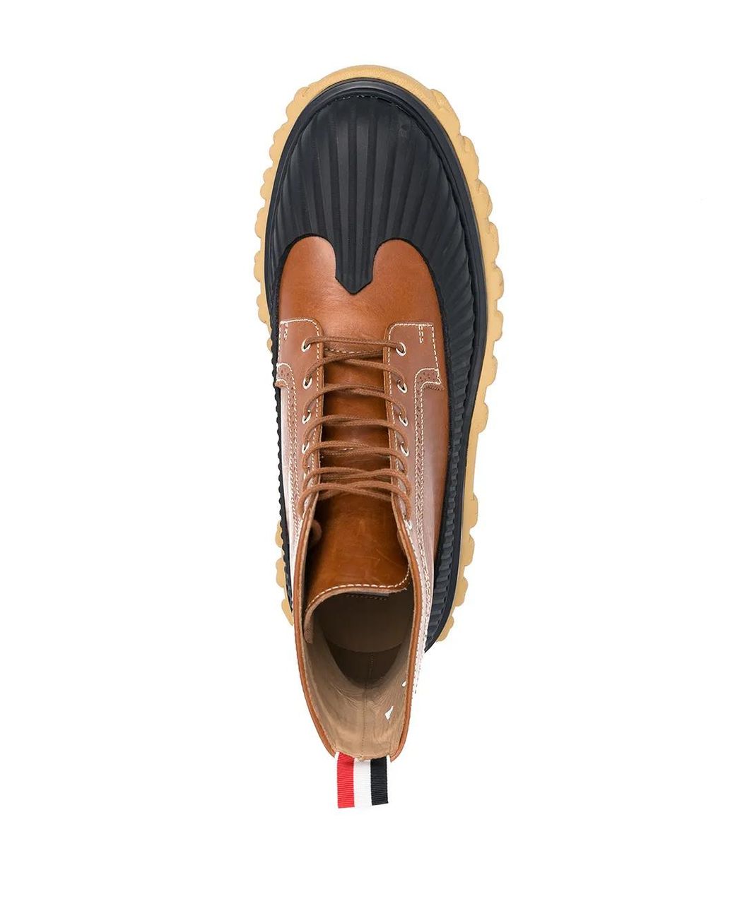 Thom Browne Brown Covered Outsole Wingtip Boots for men