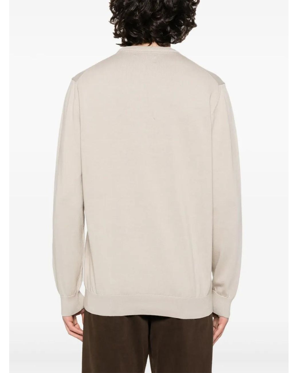 Barbour White Pima Cotton Jumper for men