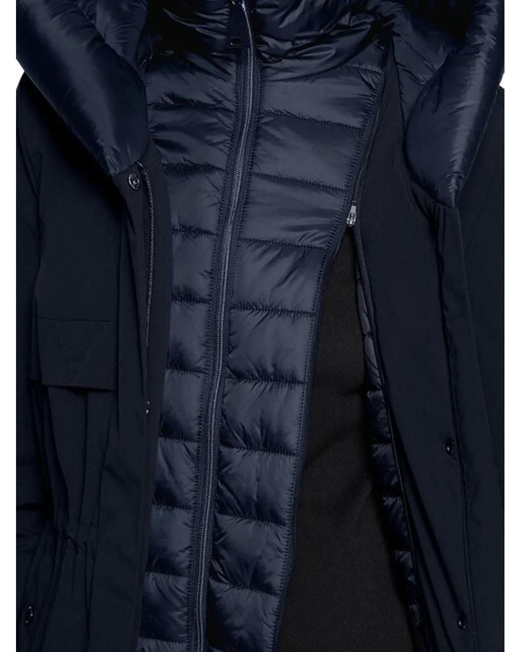 Betty Barclay Blue Hooded Quilted Coat