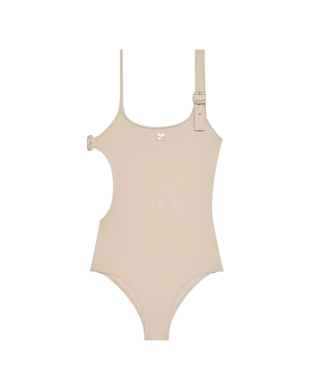 Courreges Natural Buckle Swimsuit