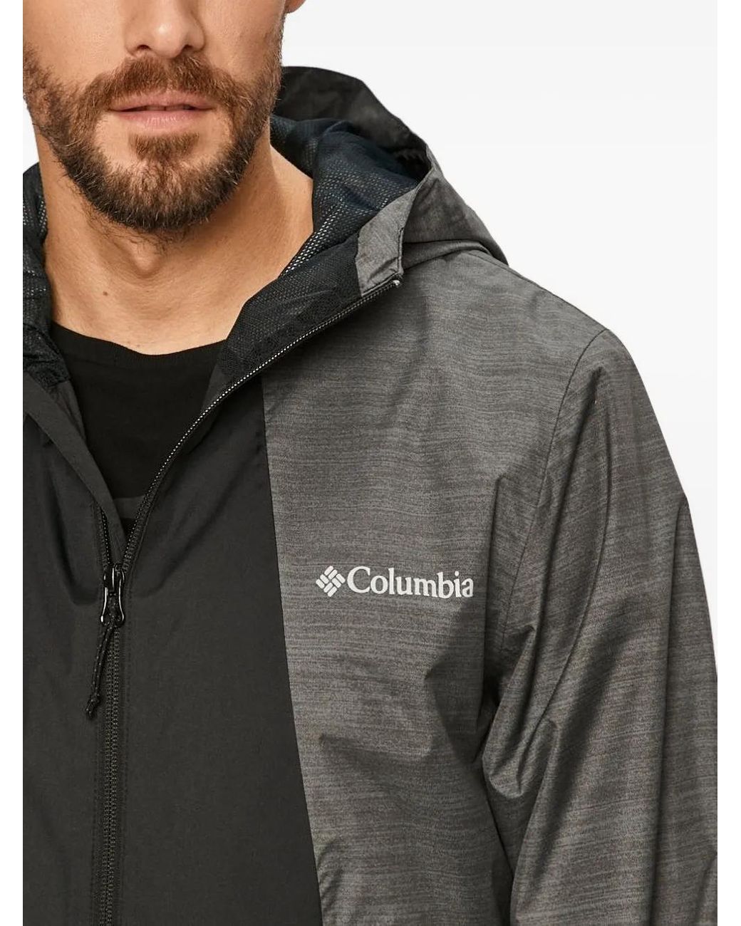 Columbia Black Two-Tone Hooded Jacket for men