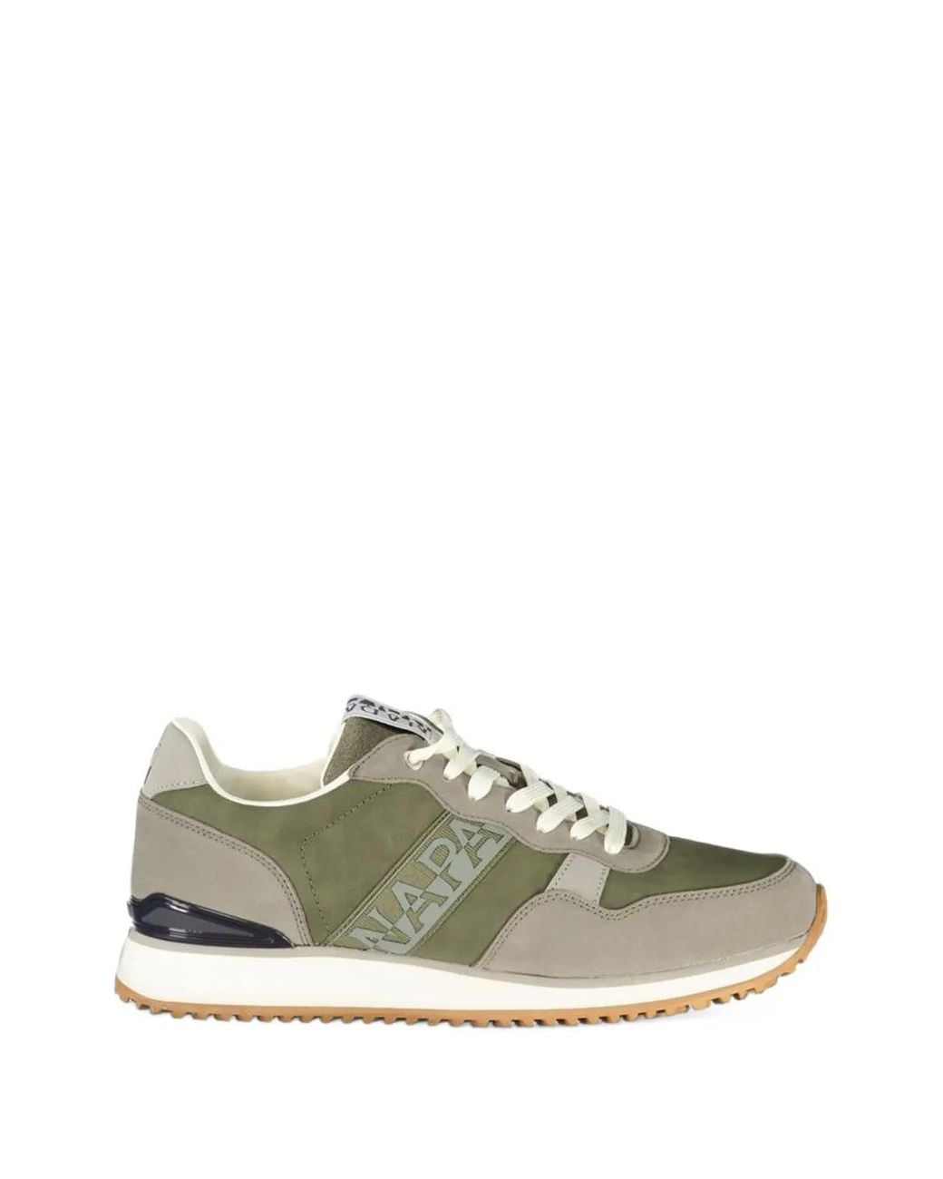 Napapijri Green Cosmos Syn Panelled Logo-Print Sneakers for men