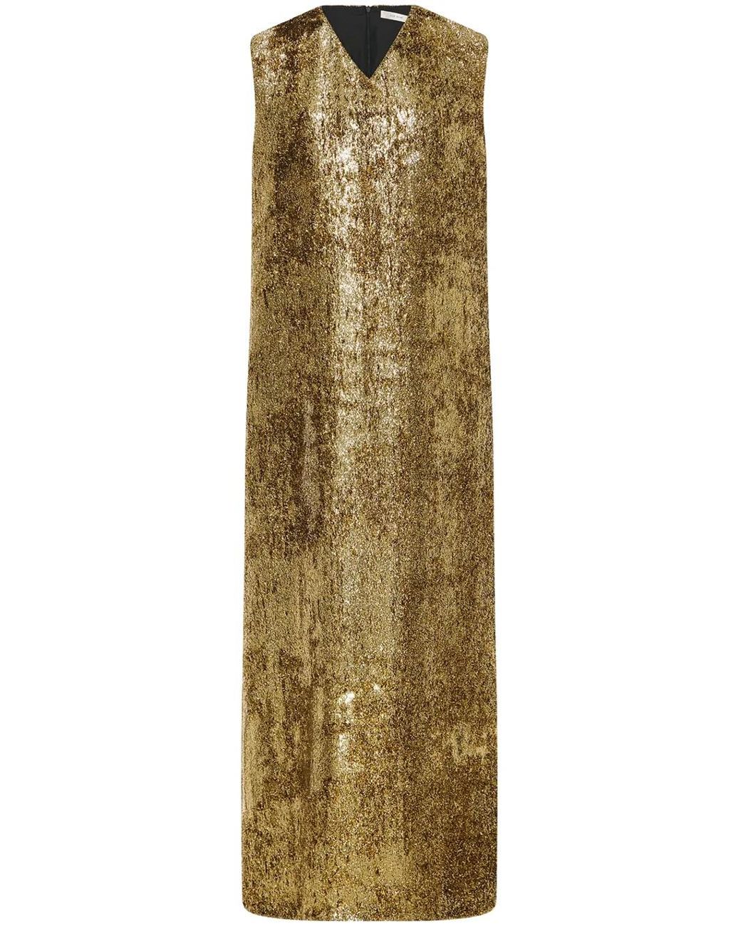The Row Metallic Louane Maxi Dress