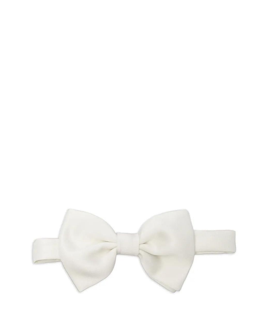 Tagliatore White Hook-Fastening Bow Tie for men