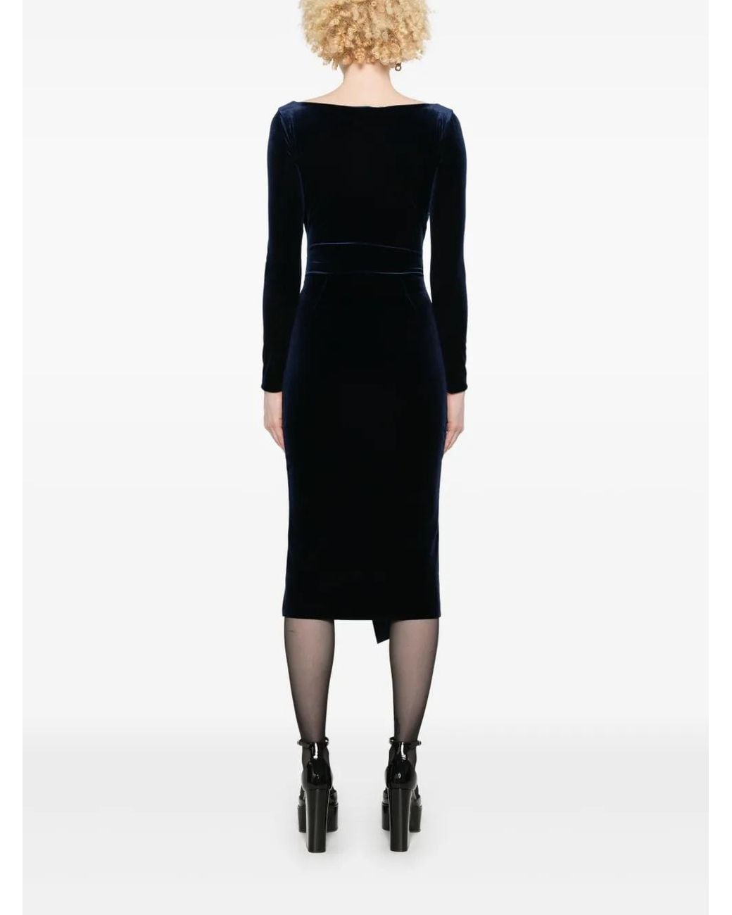 La Petite Robe Di Chiara Boni Black Knot-Detail Midi Dress