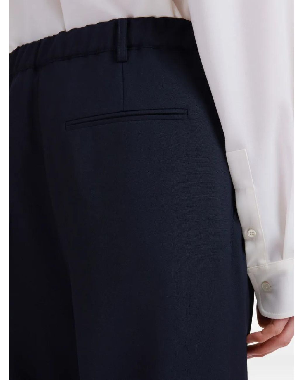 Marni Blue Wide-Leg Flared Trousers for men