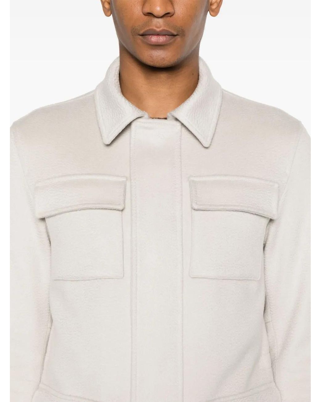 Herno White Cashmere Jacket for men