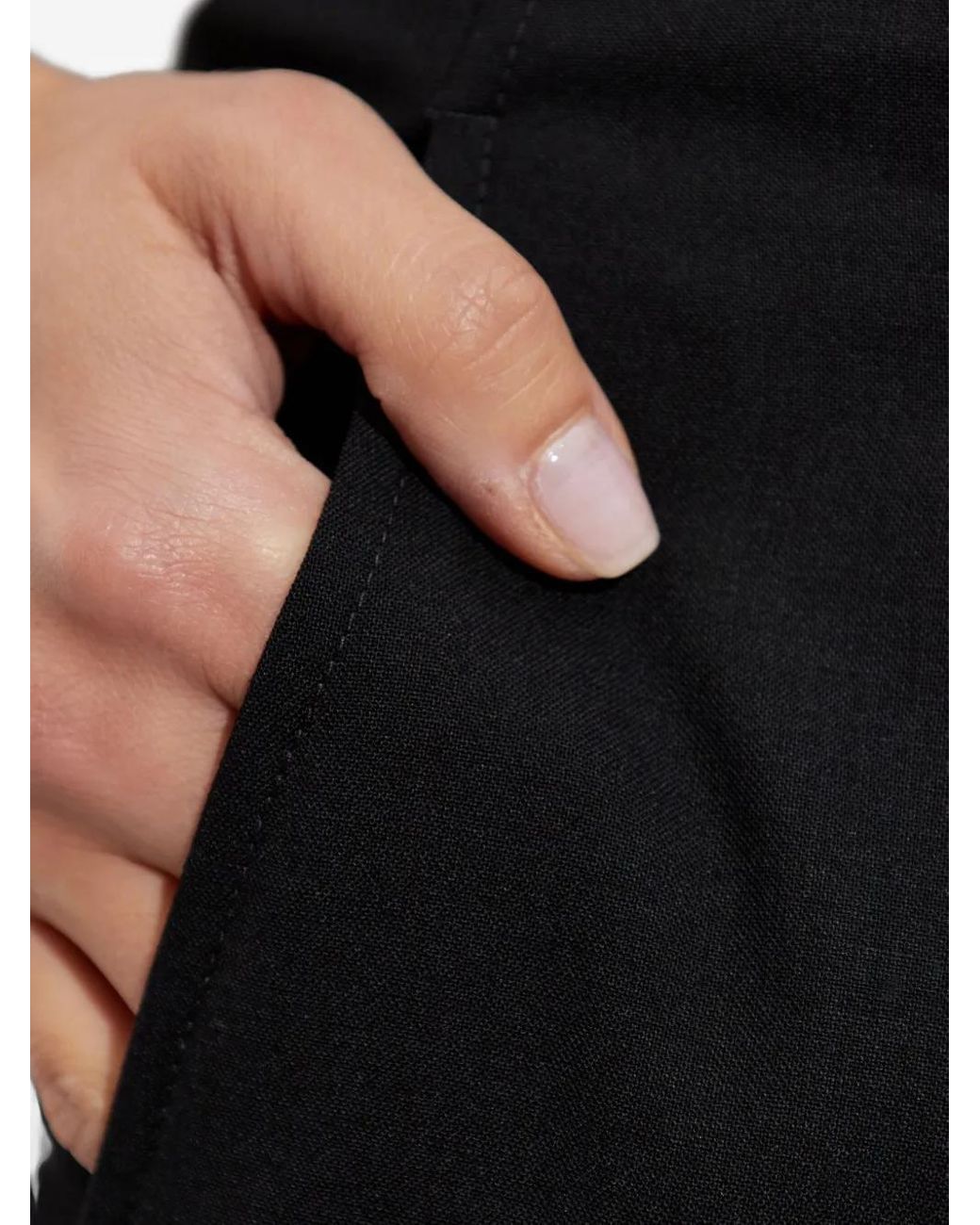 Isabel Marant Black Stretch Wool Pants