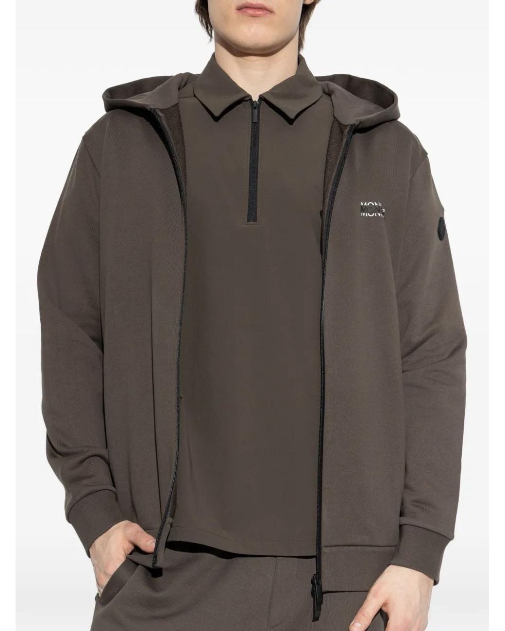 Moncler Gray Zip-Throughs for men