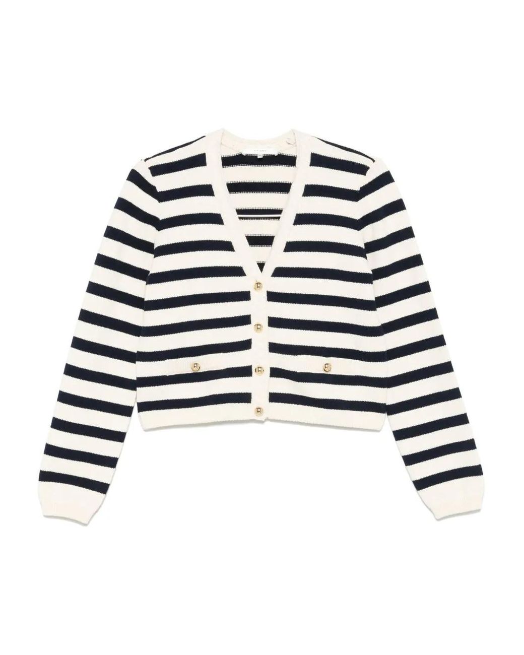 FRAME White Striped Cardigan