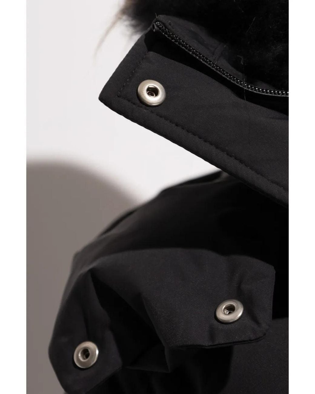 Yves Salomon Black High-Neck Puffer Jacket