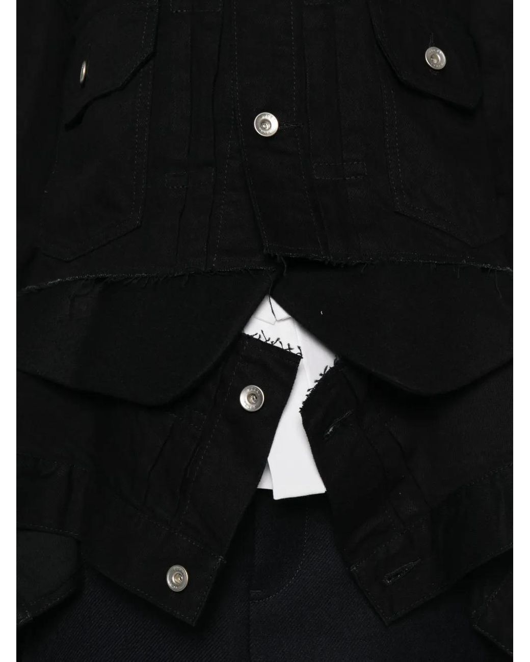 Chaqueta Vaquera A Capas Sacai de color Black