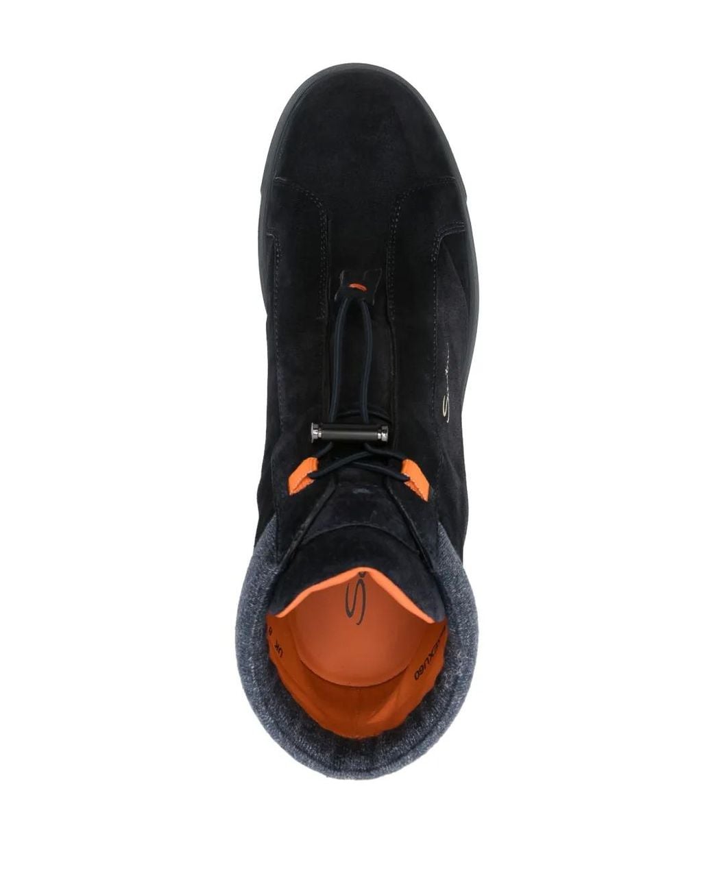 Santoni Black Suede Boots for men