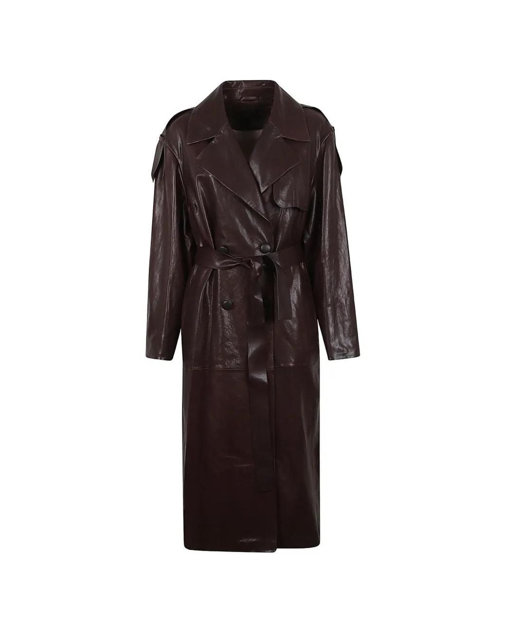 Desa Nineteenseventytwo Brown Belted Double-Breasted Coat