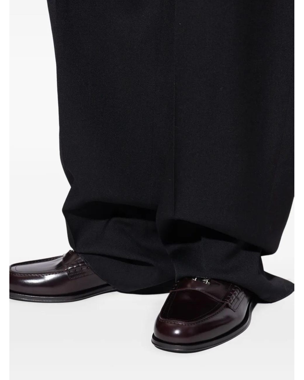 DSquared² Black Neoclassic Leather Penny Loafers for men