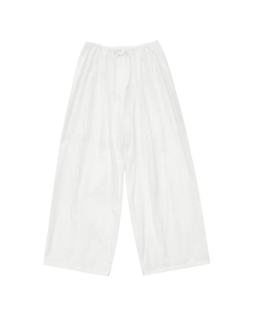 Amomento White Banding Wide-Leg Trousers