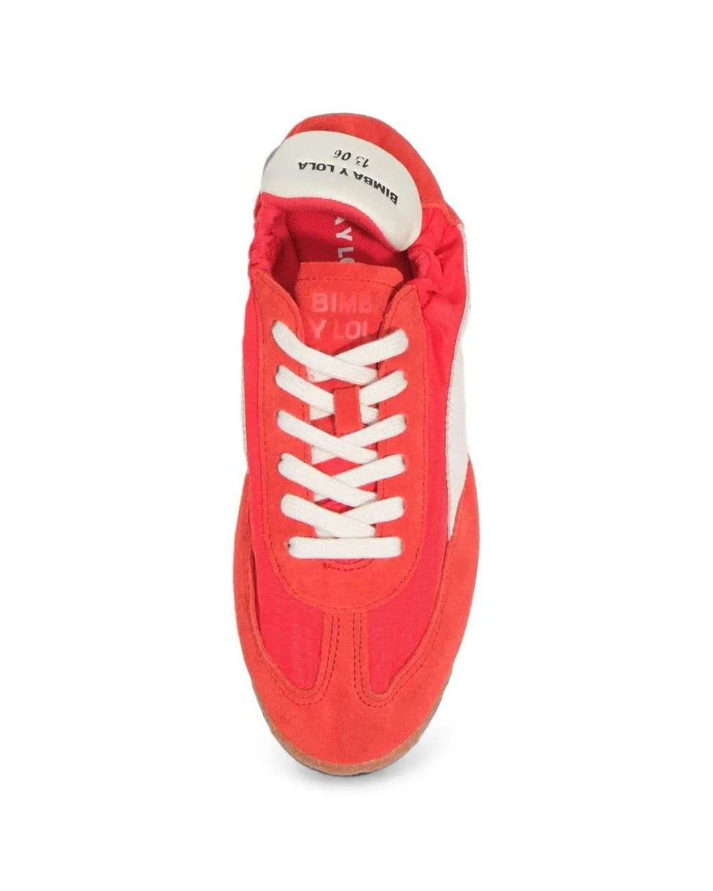 Bimba Y Lola Red Suede And Nylon 13 06 Sneakers