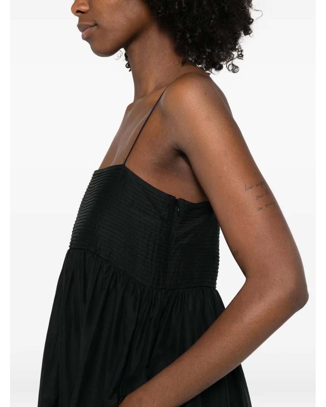Matteau Black Strappy Empire Dress