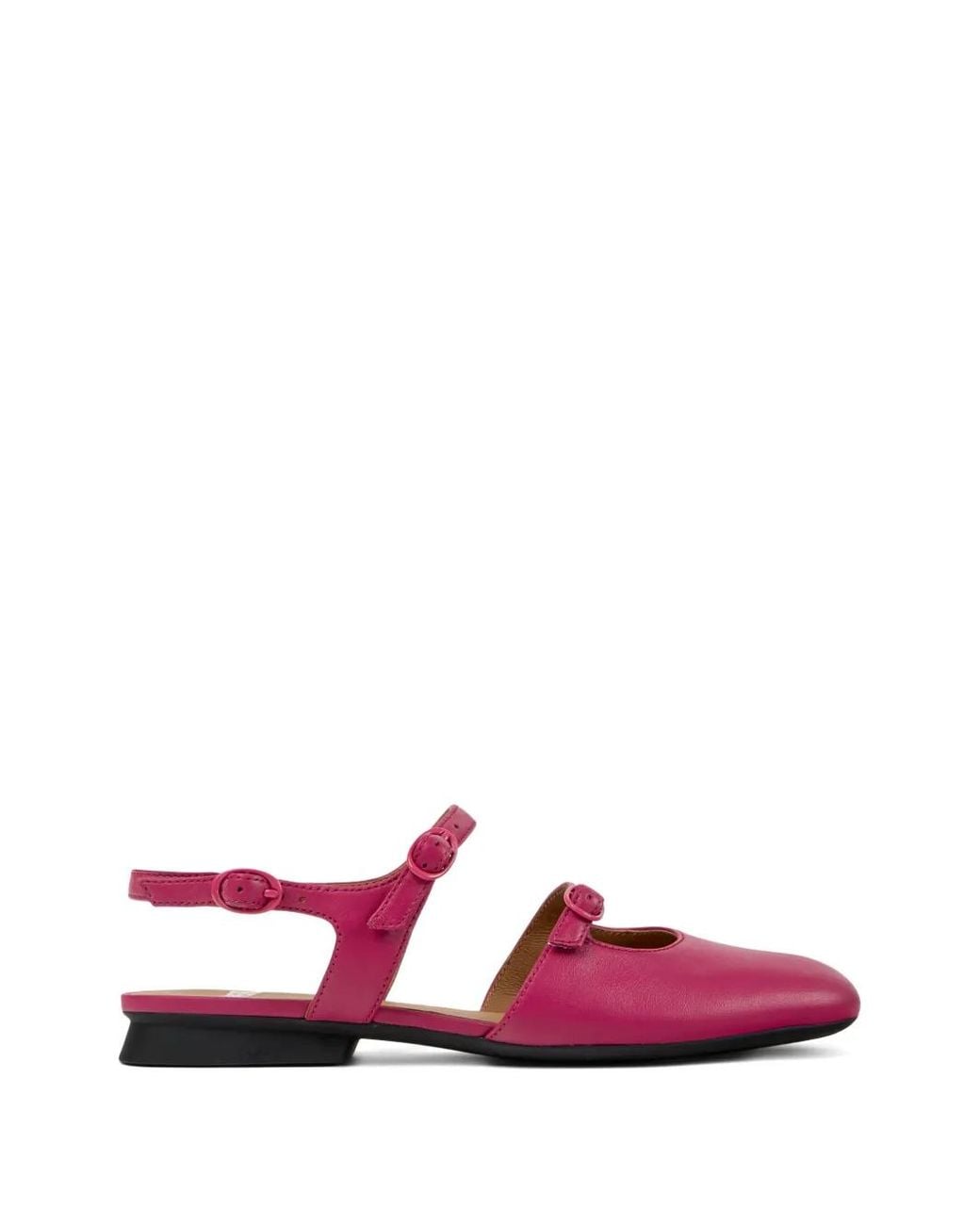 Camper Pink Casi Myra Buckle Leather Sandals