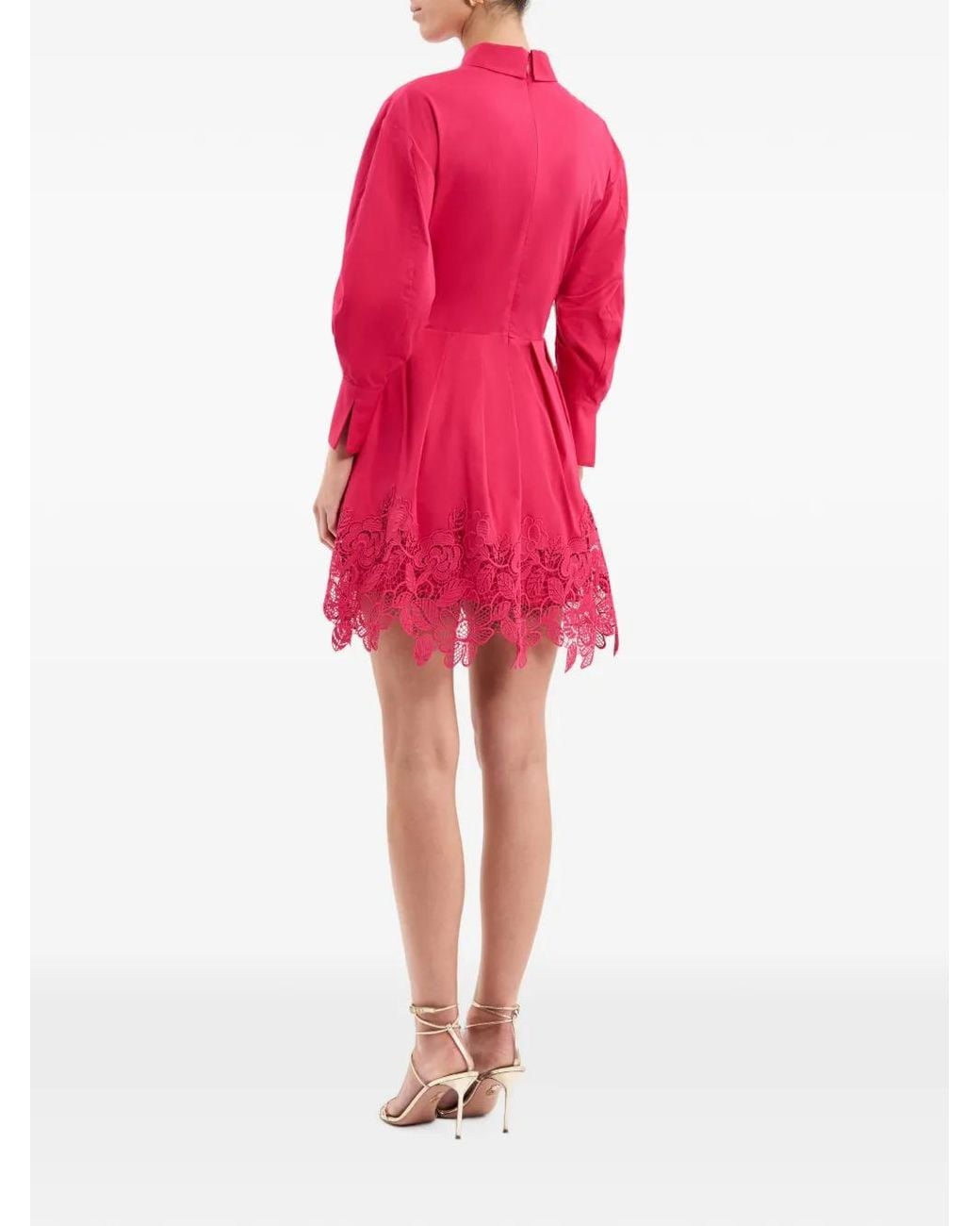 Rebecca Vallance Pink Claribelle Long-Sleeve Mini Dress