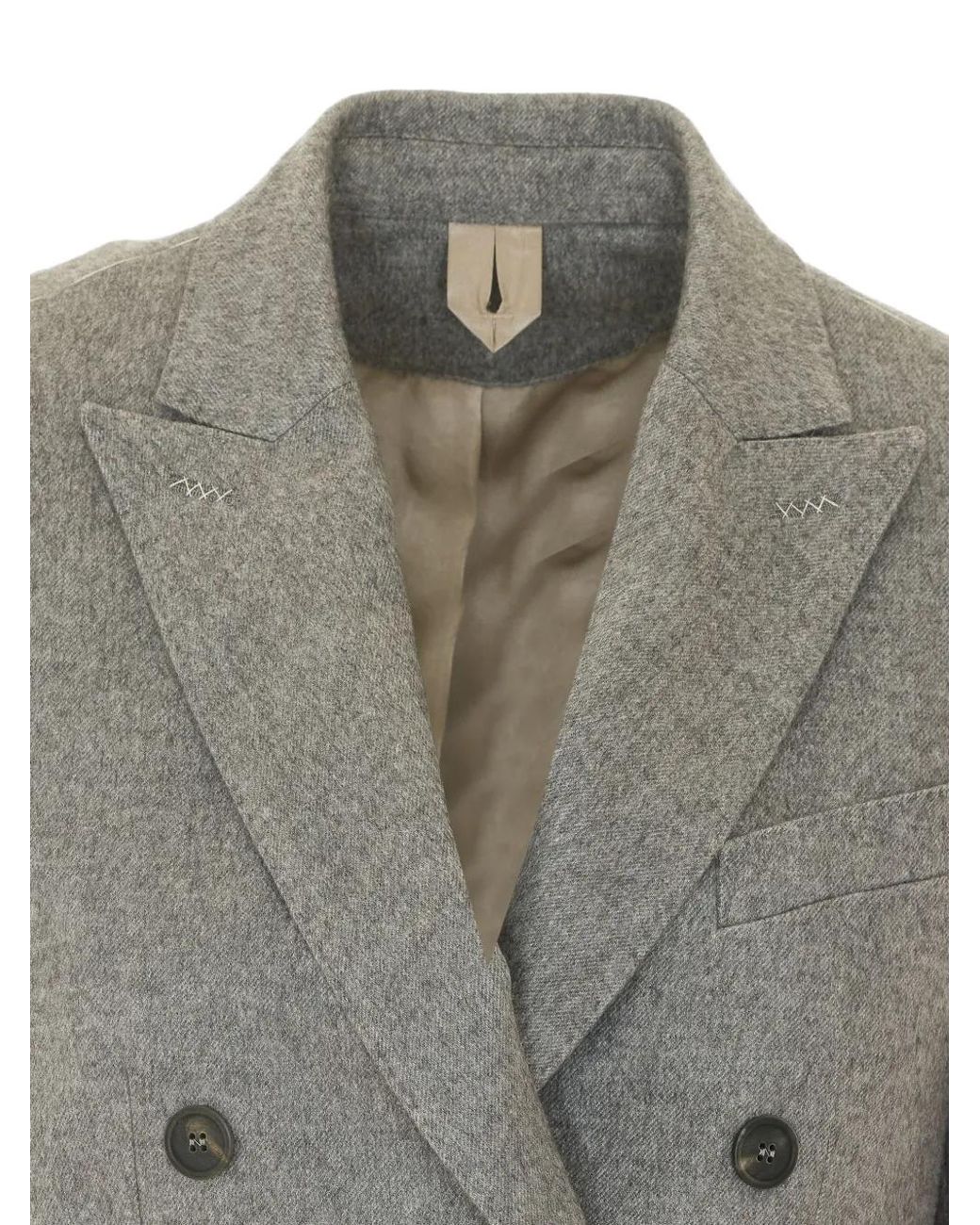 Max Mara Gray Mxmflash Double-Breasted Jacket