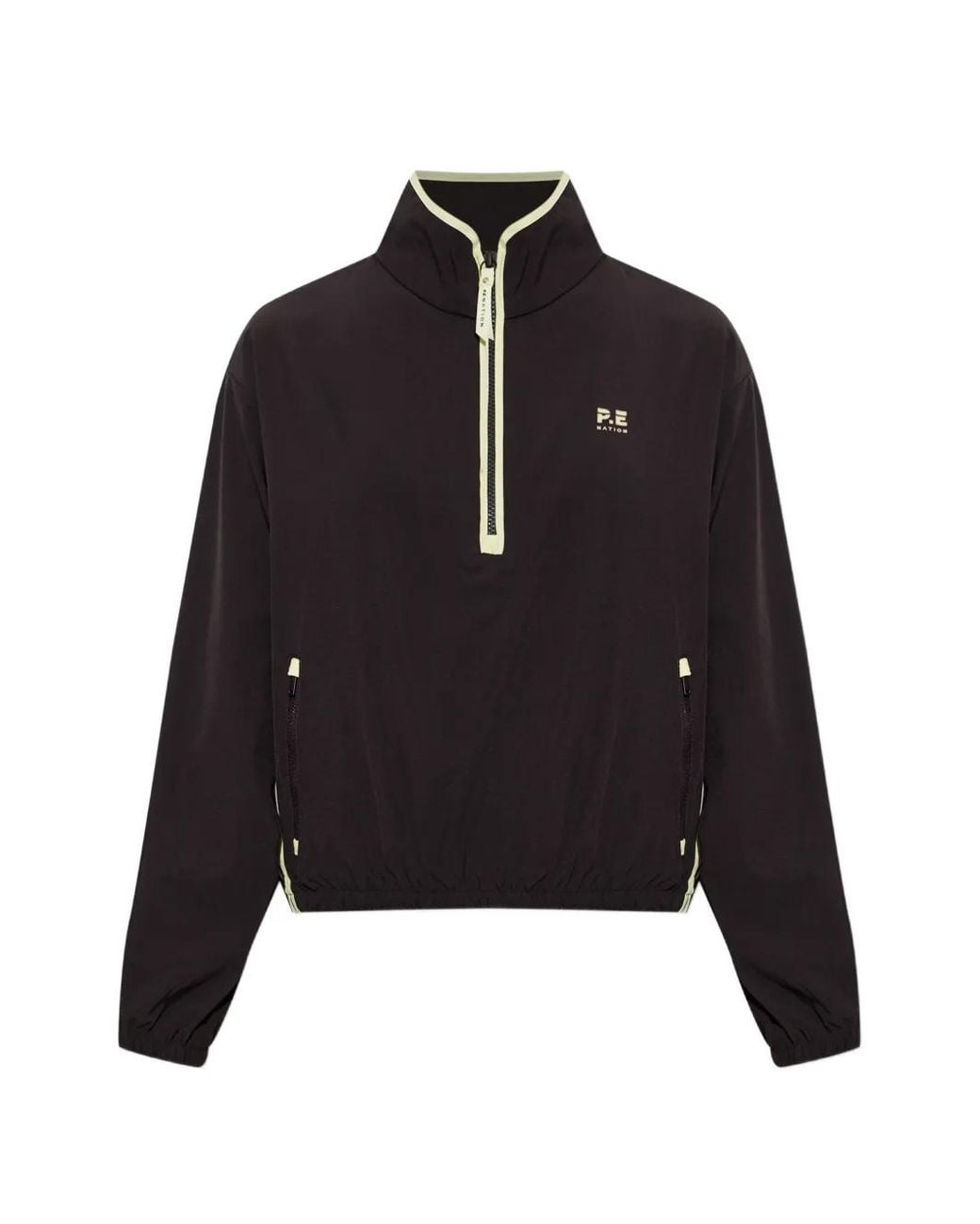 P.E Nation Black Echo Quarter-Zip Sweater