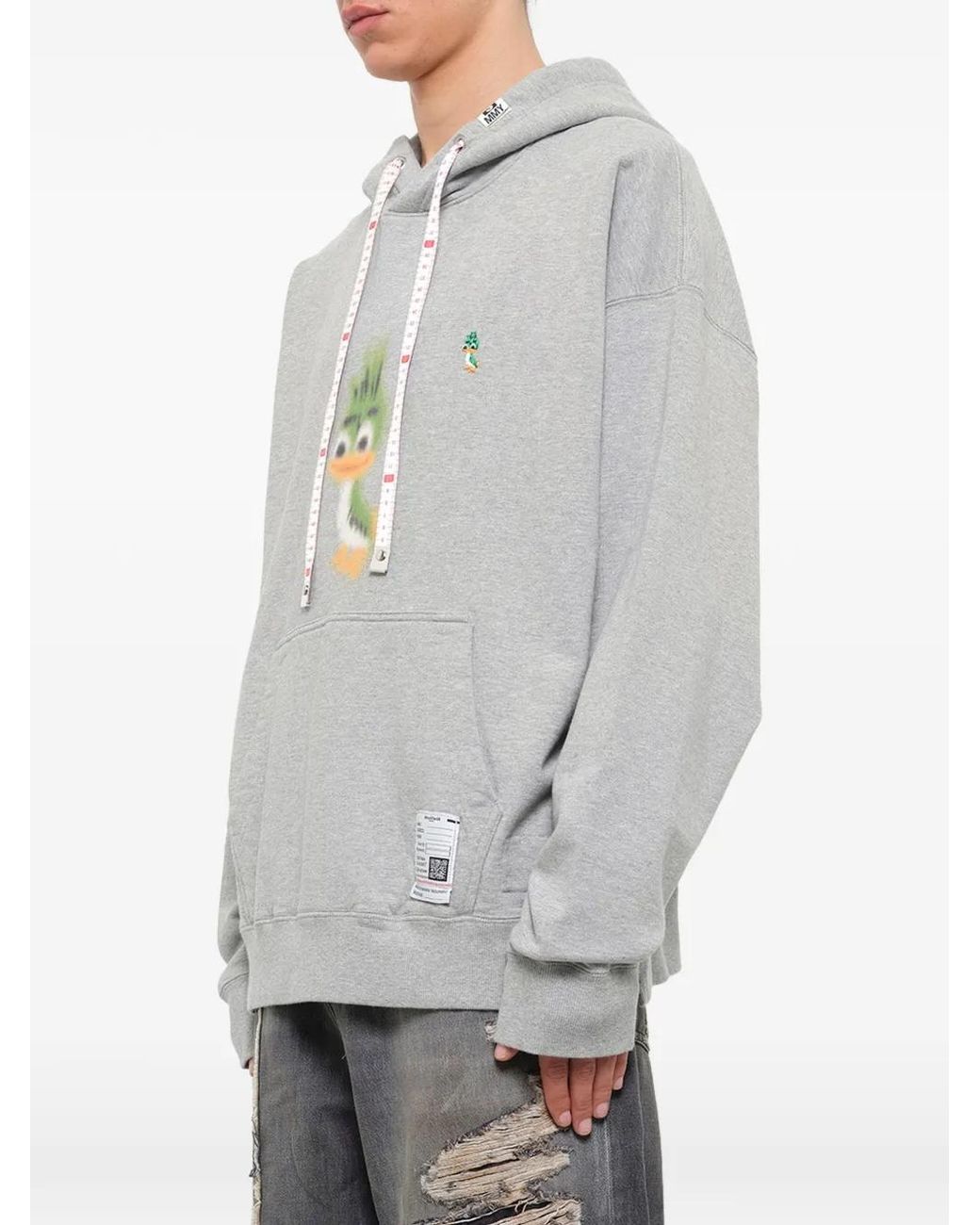 Maison Mihara Yasuhiro Gray Leon Printed Hoodie for men