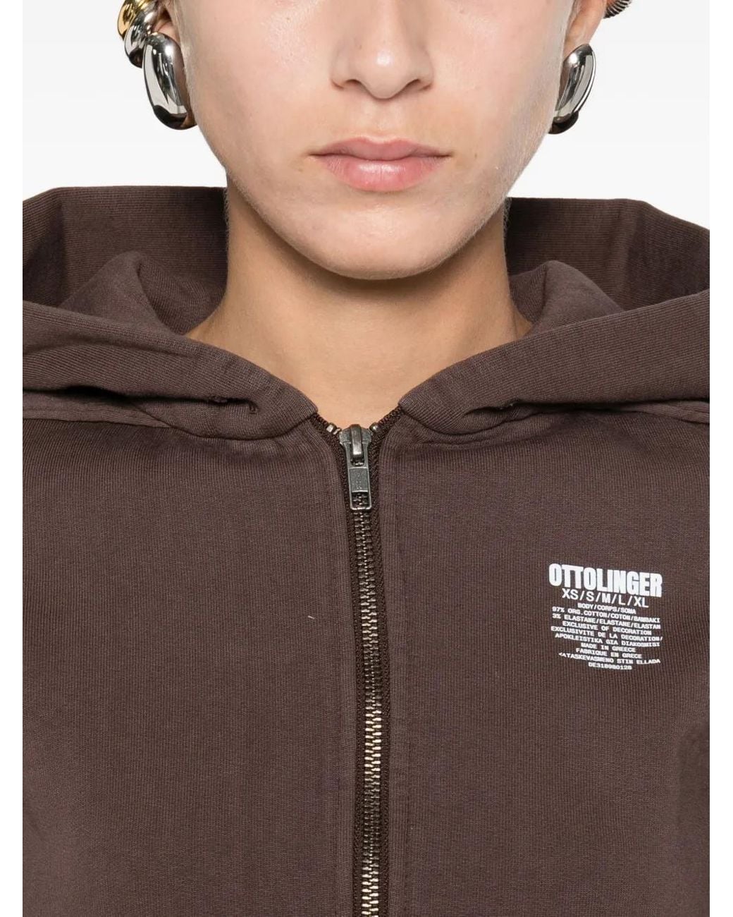 OTTOLINGER Brown Zip-Up Hoodie