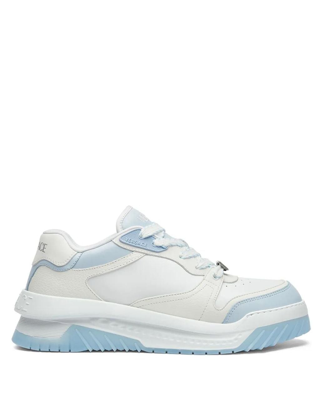 Versace White Odyssey Luxury Leather Sneakers For for men