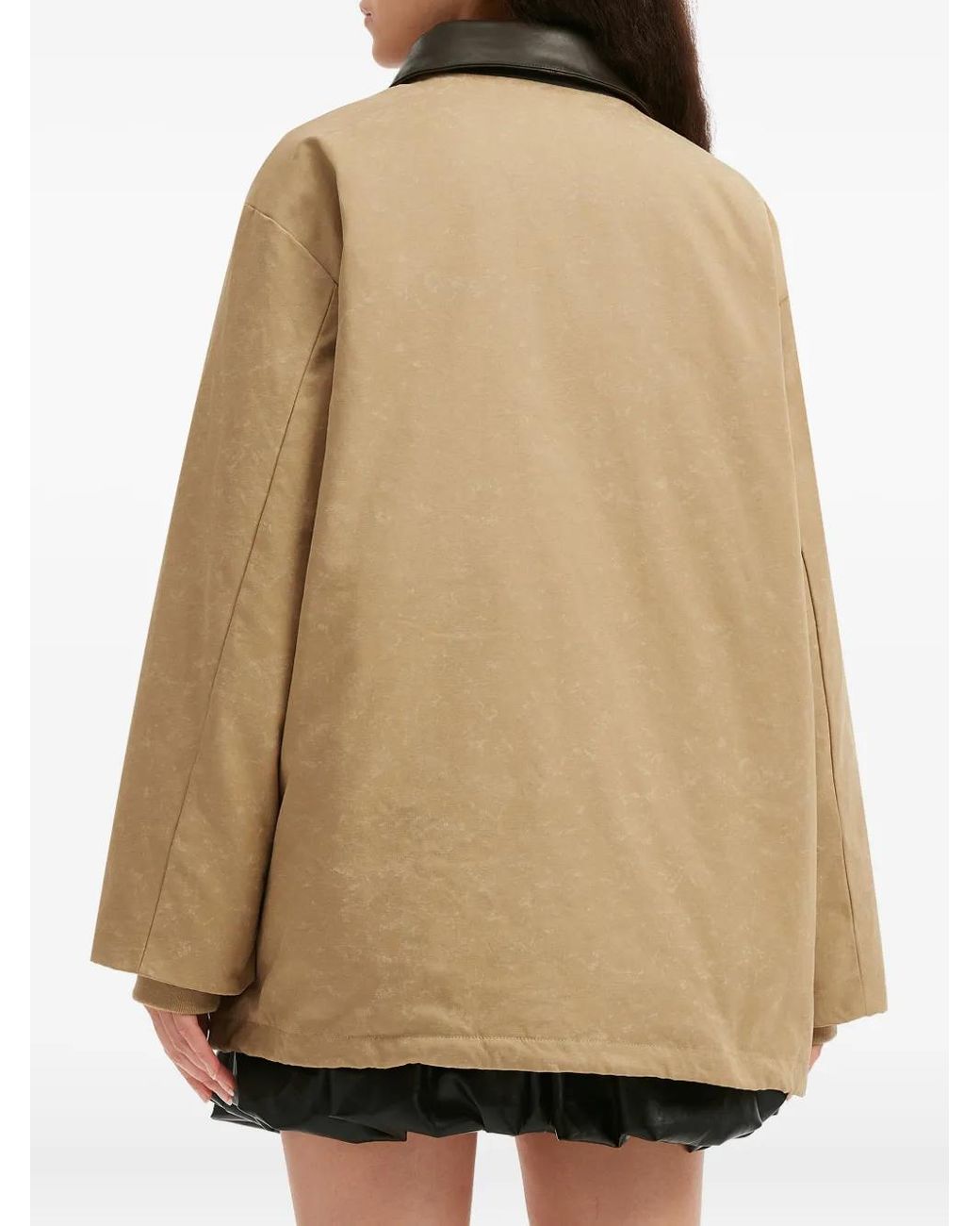 B+ AB Natural Collared Front-Pockets Jacket