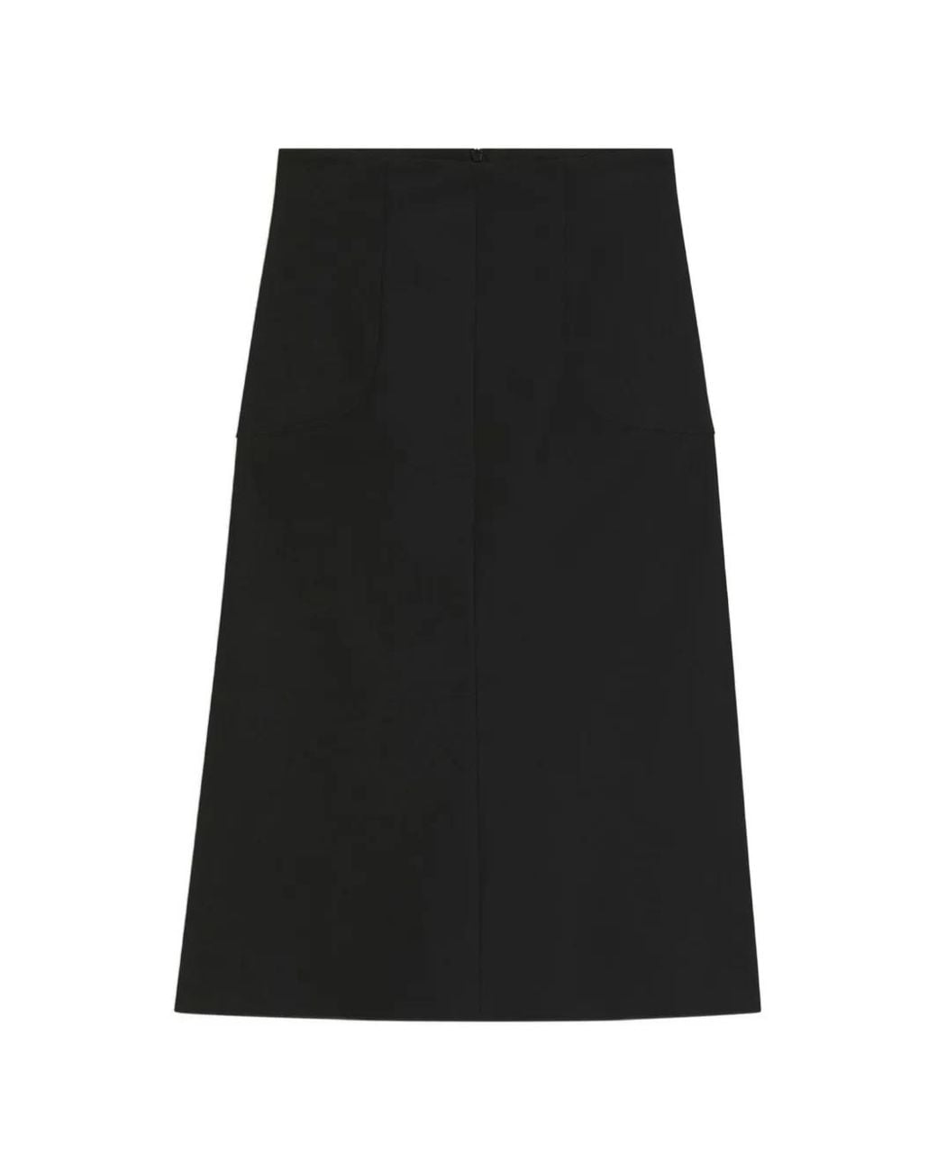 HUGO Flared Rok Met Naaddetails in het Black
