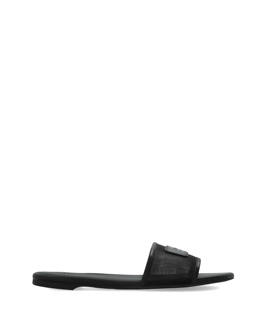 Kate Spade White Breezy Mesh-Strap Sliders