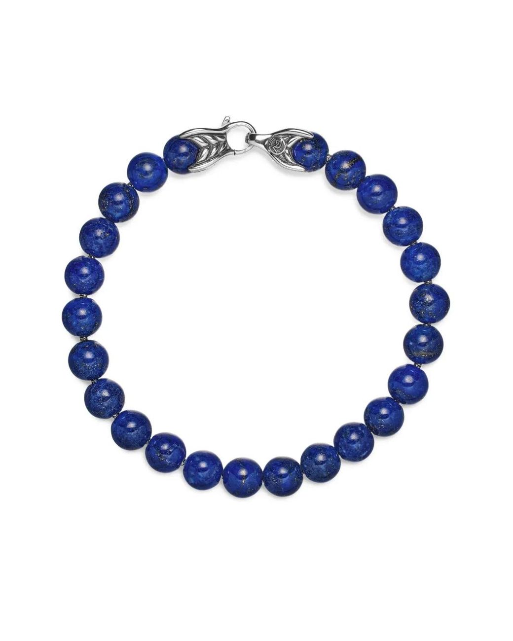 David Yurman Blue Sterling Spiritual Beads Bracelet (8Mm) for men