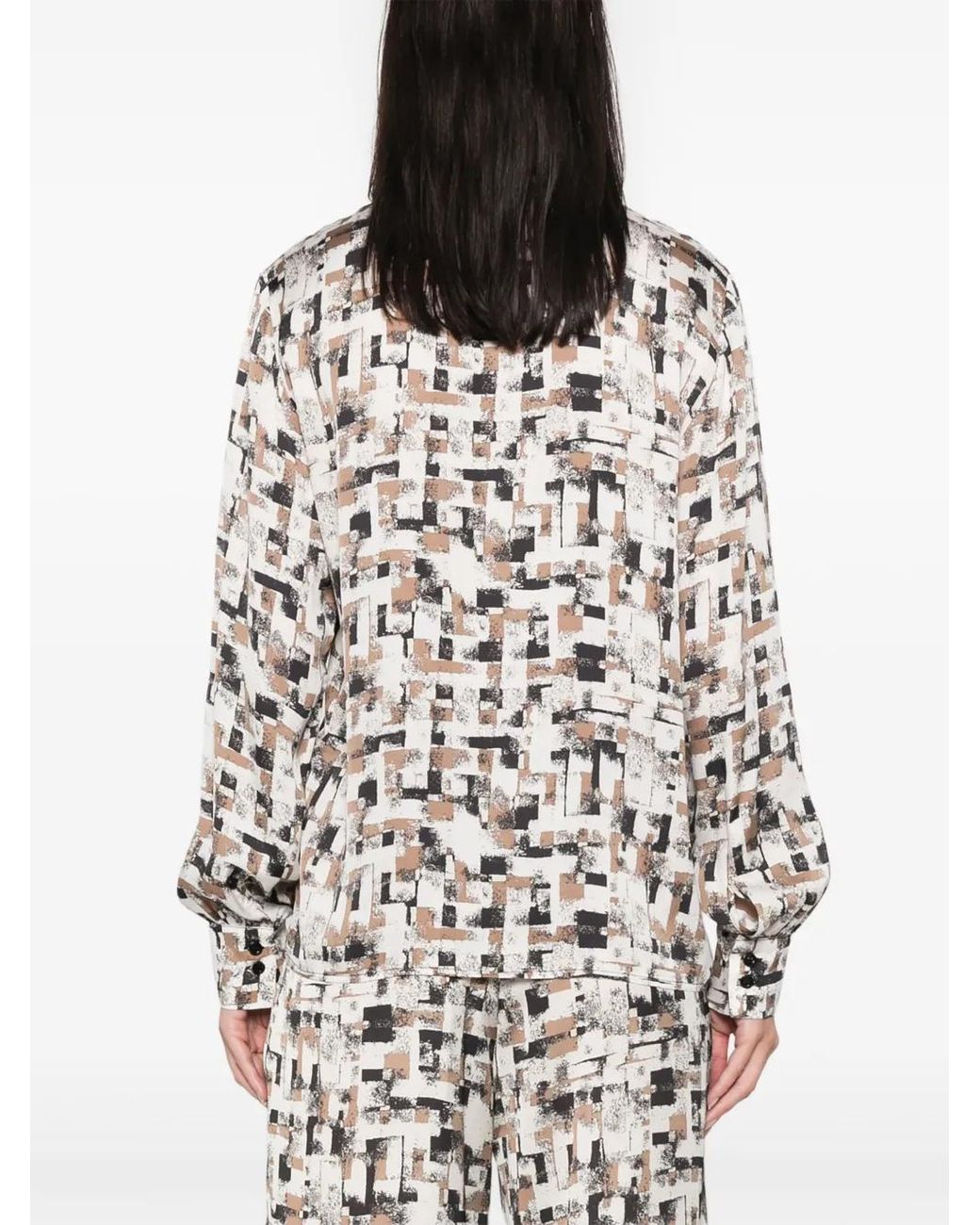 Liu Jo White Geometric-Print Shirt