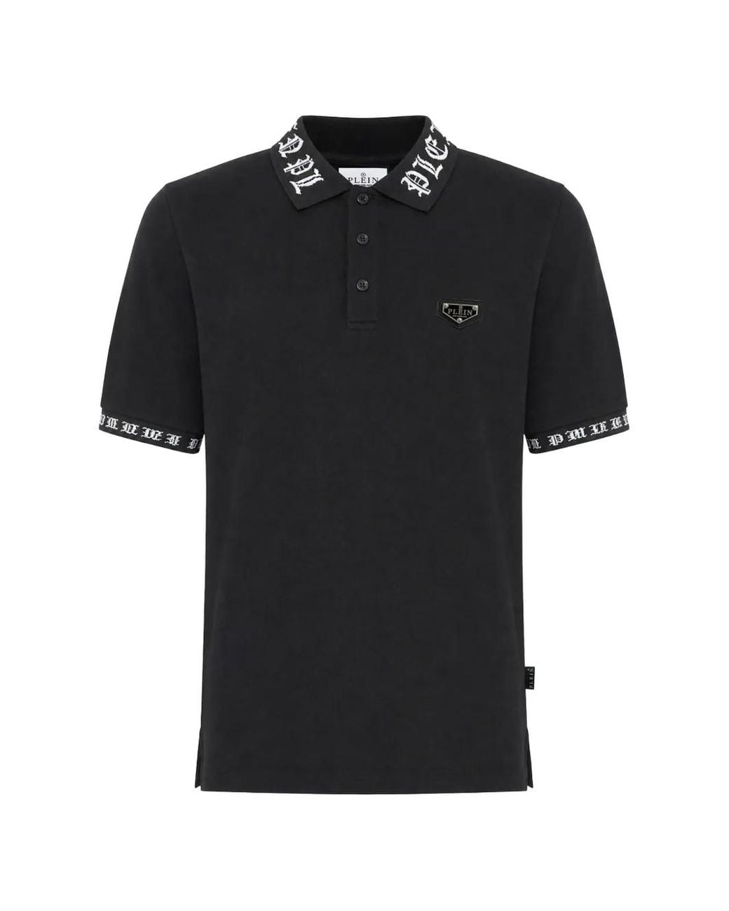 Polo De Estilo Gótico Philipp Plein de hombre de color Black