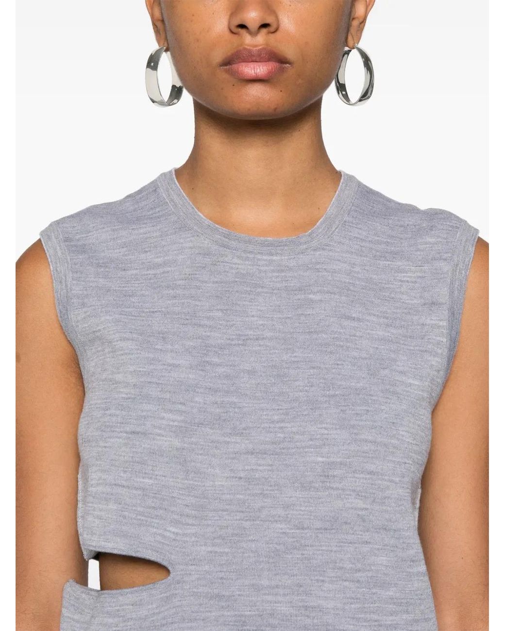 Fendi Blue Ff-Motif Tank Top