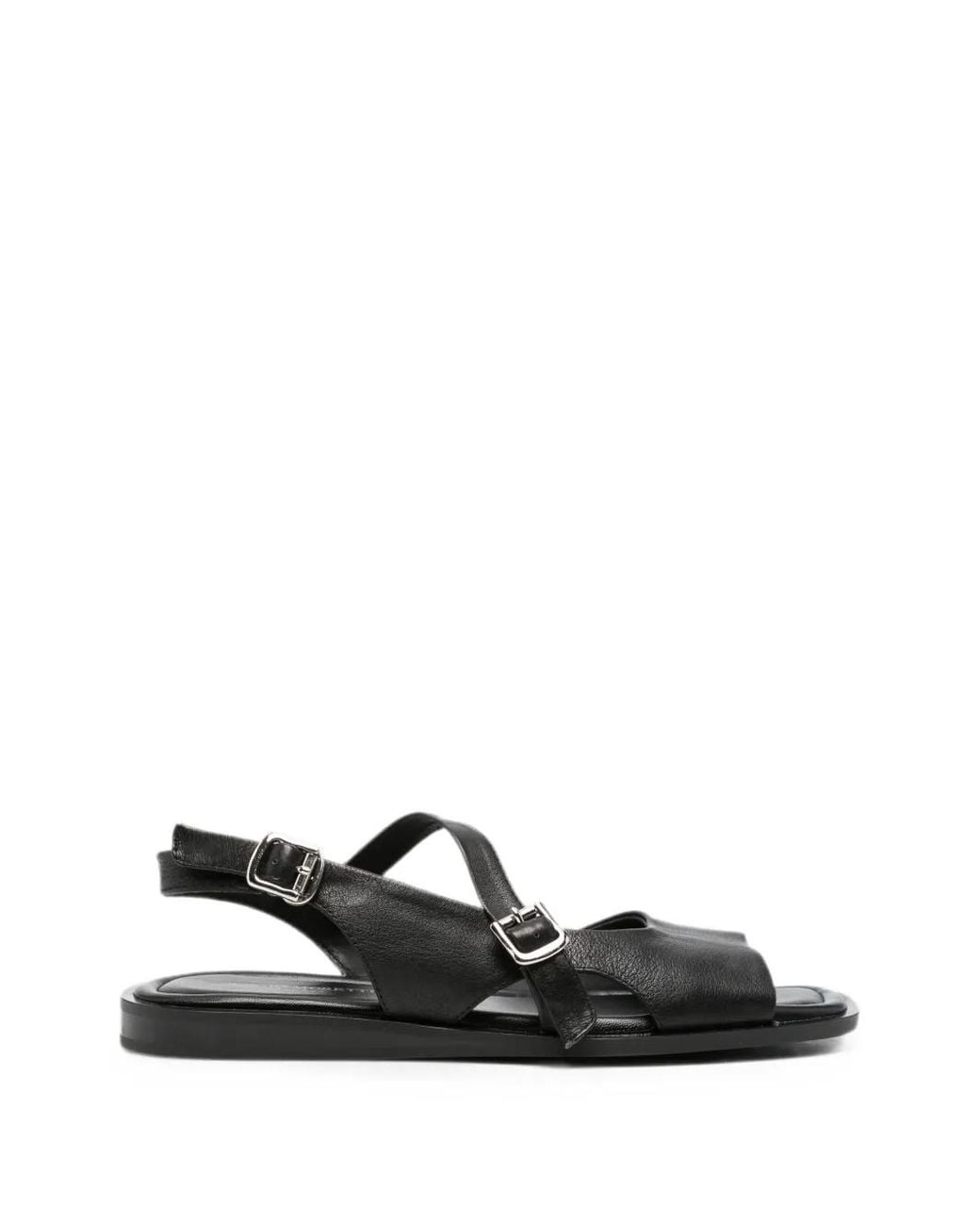 SERGIO MORETTI FIRENZE White Buckle-Fastening Slingback Sandals