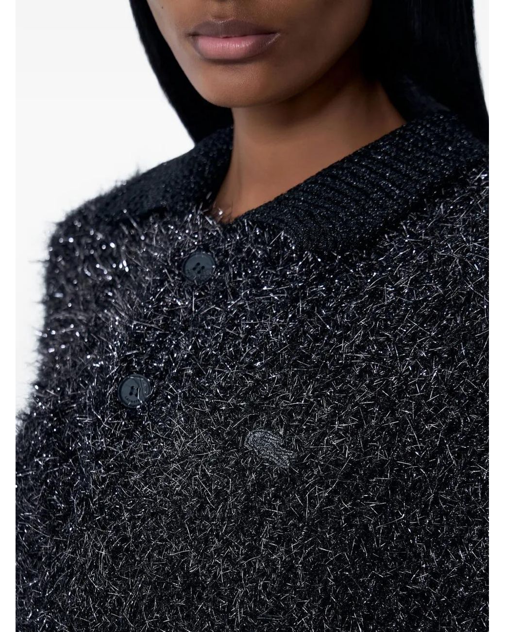 Lacoste Black Logo-Detail Sweater Dress