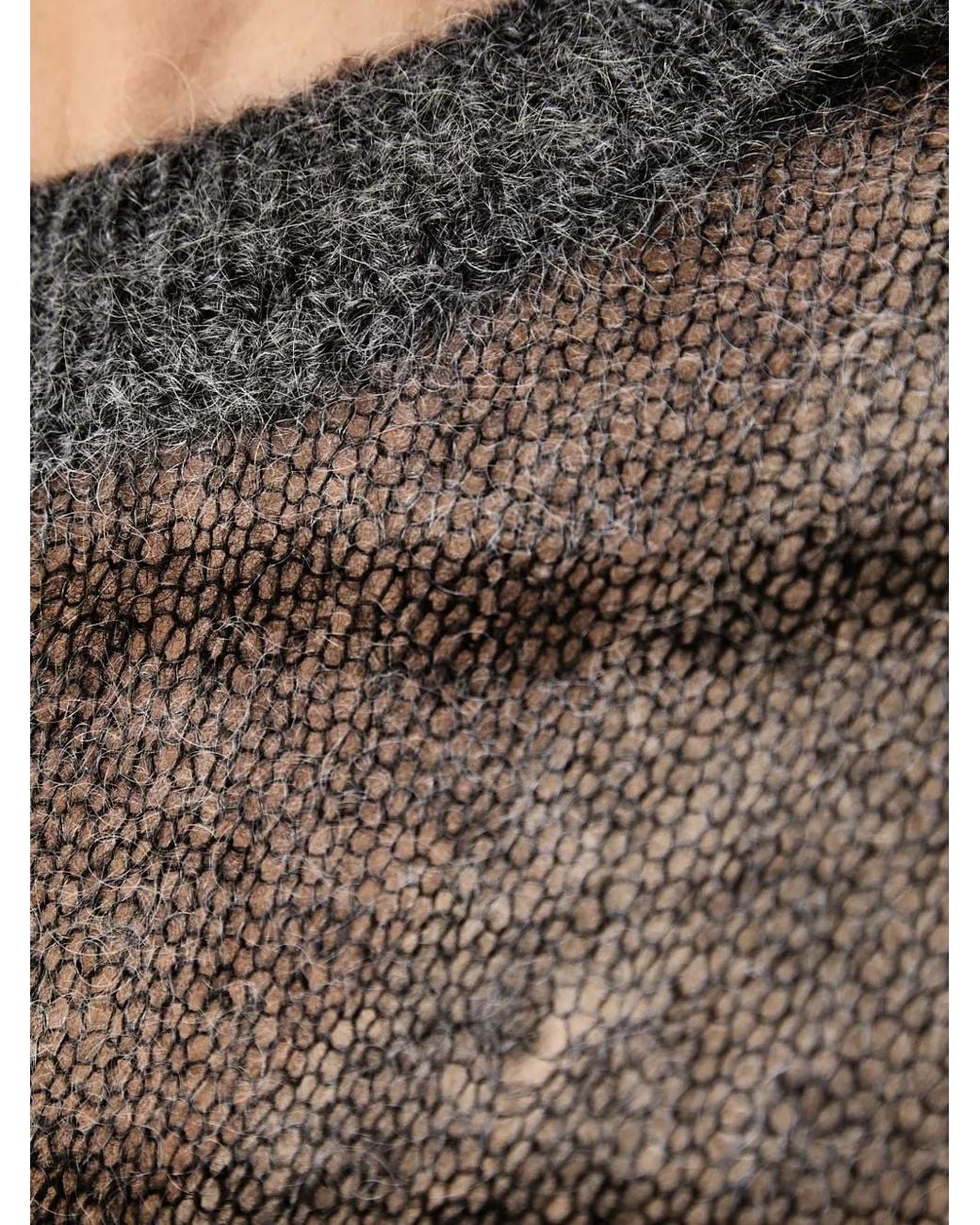Mos Mosh Black Striped Semi-Sheer Sweater