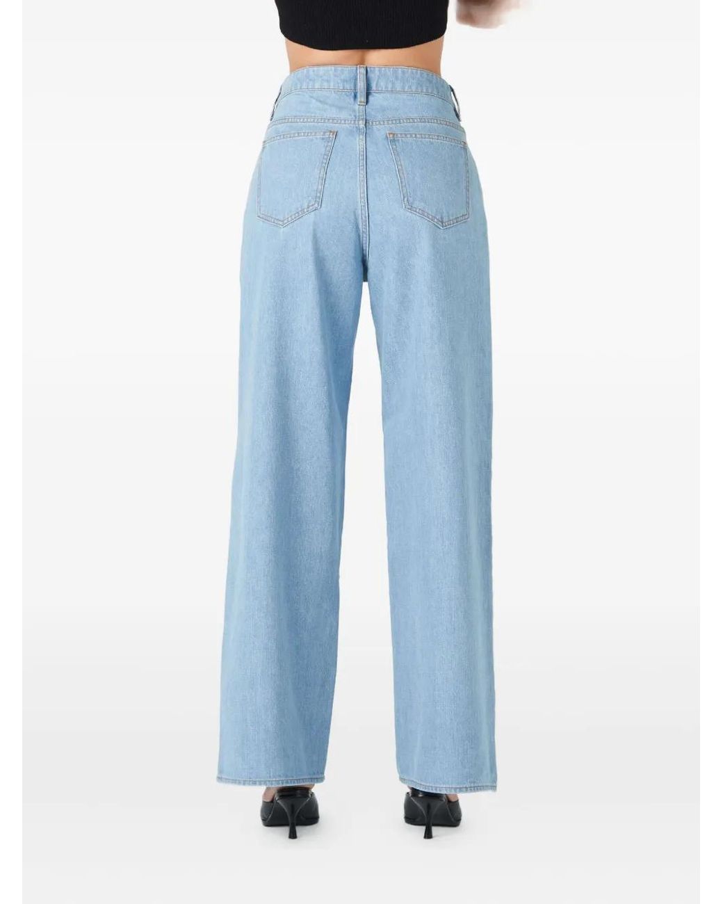 No44 Blue Curved-Seam Jeans
