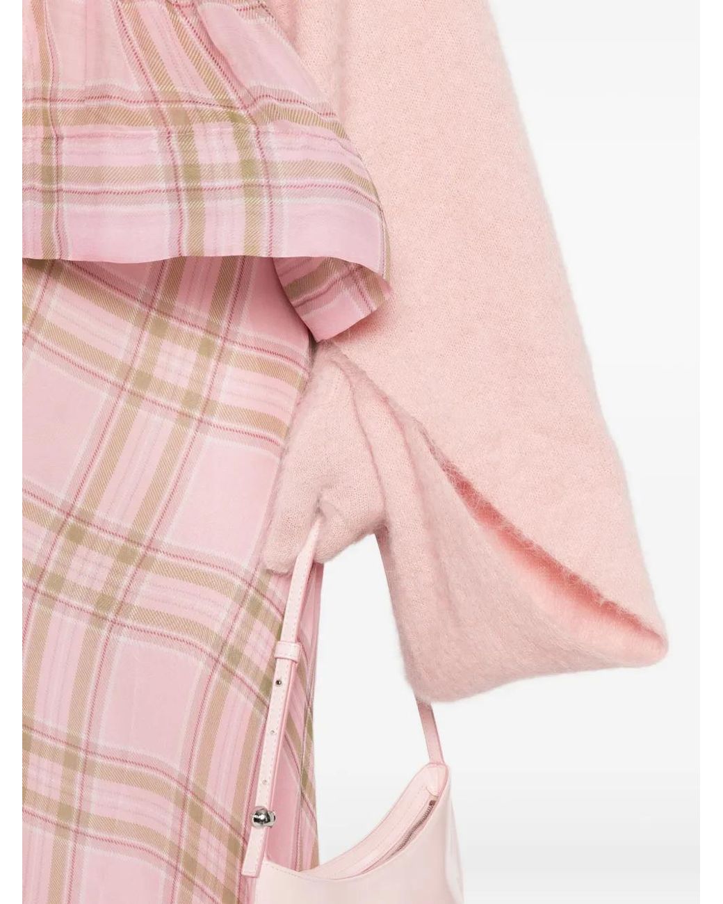 Moschino Pink Alpaca Wool Glove-Detail Jacket