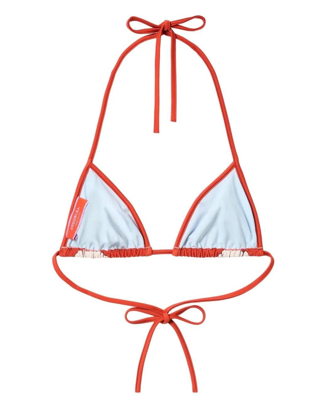 LaDoubleJ Red Haut De Bikini À Fleurs