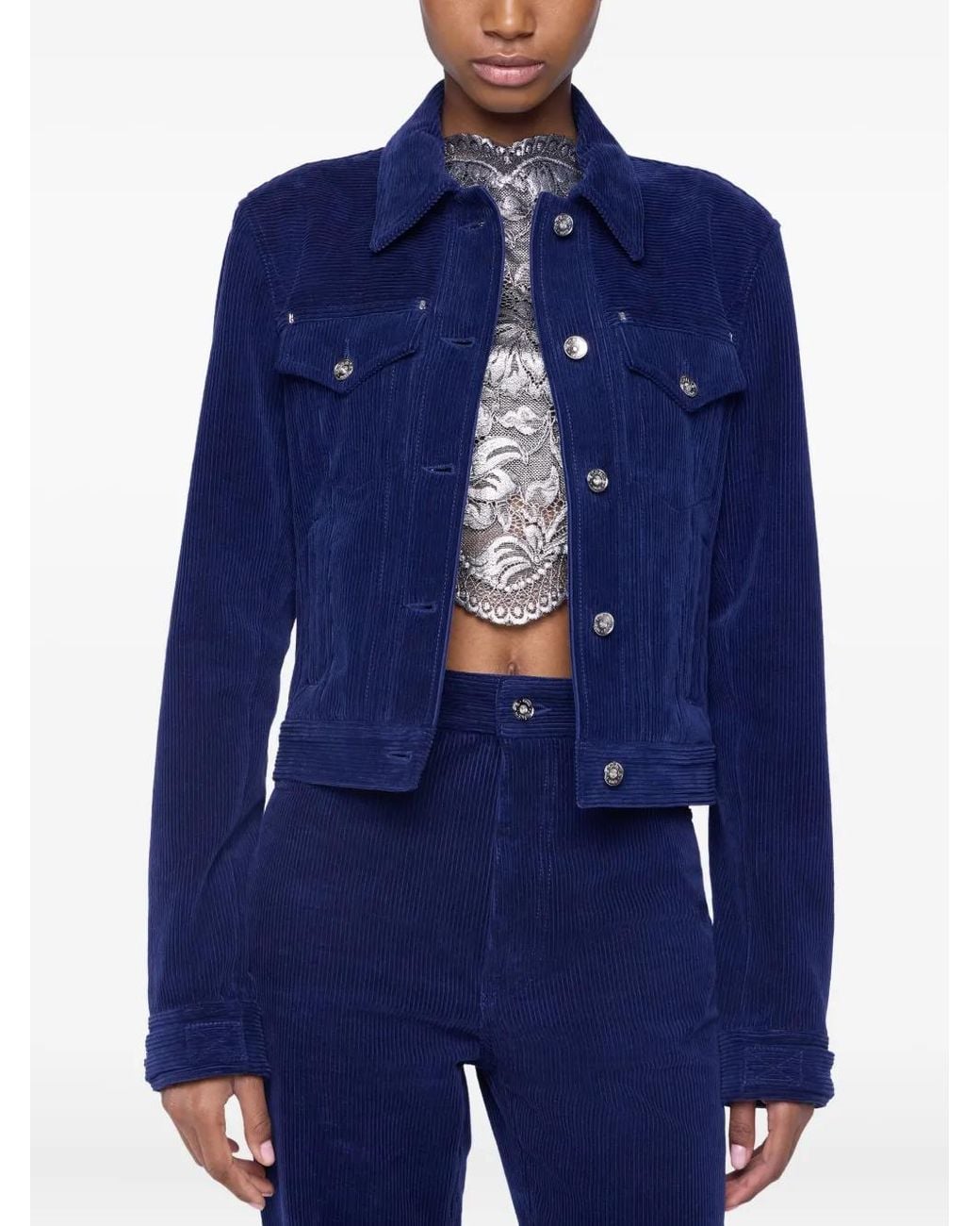 Rabanne Blue Corduroy Jacket
